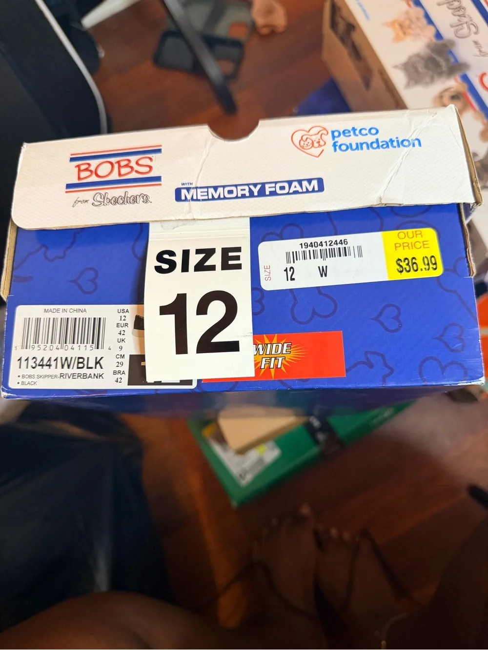 BOBS from Skechers Black Canvas Platform Sneakers with White Sole